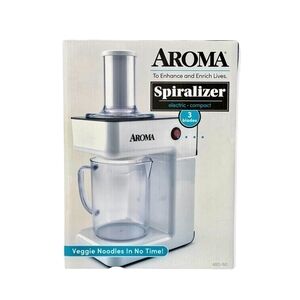 NIB AROMA Electrical Veggies Spiralizer Machine Vegetables Cutter